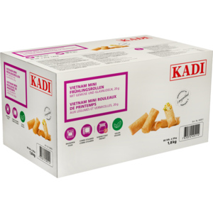 Kadi Mini Frühlingsrollen Vietnam Vegi, TK, 90 x 20 g / 1,8 kg Kadi Mini Frühlingsrollen Vietnam Vegi, TK, 90 x 20 g / 1,8 kg