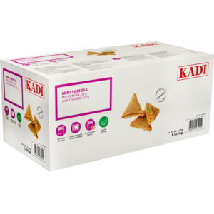 Kadi Mini Samosa Gemüse, TK, 75 x 23 g / 1,725 kg Kadi Mini Samosa Gemüse, TK, 75 x 23 g / 1,725 kg