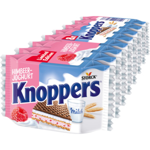 Knoppers Himbeer Joghurt,  9 x 25 g - 8 +1 Gratis