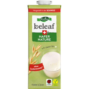 Beleaf Haferdrink IP-SUISSE, ungezuckert, UHT, 1 l Beleaf Haferdrink IP-SUISSE, ungezuckert, UHT, 1 l