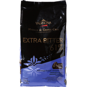 Valrhona Couverture extra bitter, 61% Kakao, Bohnen, 3 kg Valrhona Couverture extra bitter, 61% Kakao, Bohnen, 3 kg