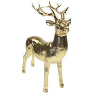 Hirsch aus Polyresin, gold, 18 x 25 cm