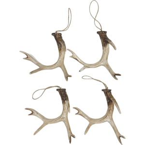 Geweih zum Hängen, 13 cm, 4 Stück Geweih zum Hängen, 13 cm, 4 Stück