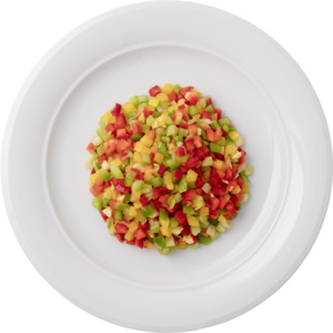 Peperoni farbig Brunoise, 6 x 6 x 6 mm, 1 kg