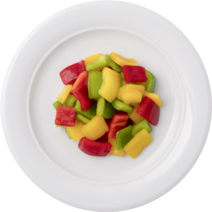 Peperoni farbig Handschnitt, 20 x 20 mm, 1 kg Peperoni farbig Handschnitt, 20 x 20 mm, 1 kg