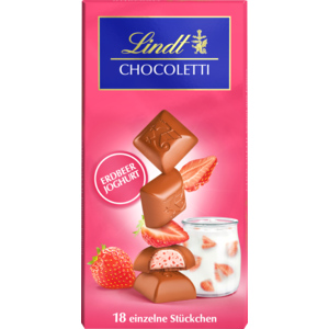 Lindt Chocoletti Erdbeer Joghurt , 100 g Lindt Chocoletti Erdbeer Joghurt , 100 g