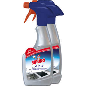 Sipuro Spray Duo, Chromstahl und Glaskeramik, 2 x 500 ml