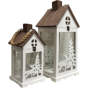 Laterne Forest, Rentier und Baum, 28,5 x 21,5 x 56 cm Laterne Forest, Rentier und Baum, 28,5 x 21,5 x 56 cm