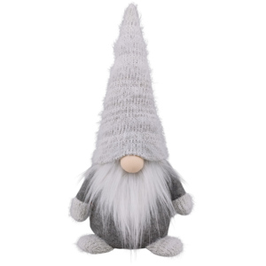 Wichtel Santa mit Bart, grau, 36cm Wichtel Santa mit Bart, grau, 36cm