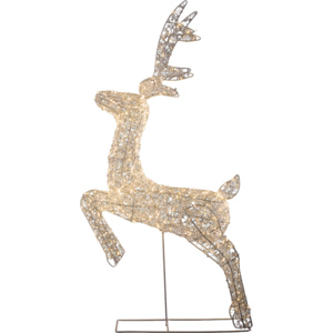 LED Rentier, silber, mit 600 LED, Outdoor, 88 cm LED Rentier, silber, mit 600 LED, Outdoor, 88 cm