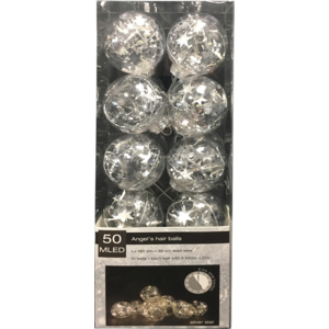 LED Lichterkette Silber Kugel Stern Effekt, 180 cm LED Lichterkette Silber Kugel Stern Effekt, 180 cm
