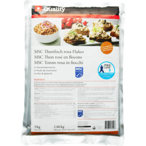 Quality MSC Thon rosé Skipjack flakes in Sonnenblumenöl, 3 kg