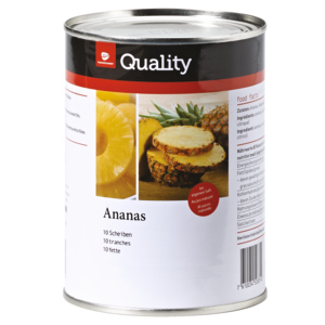 Quality Ananas im eigenen Saft, 10 Scheiben, 6 x 567 g Quality Ananas im eigenen Saft, 10 Scheiben, 6 x 567 g