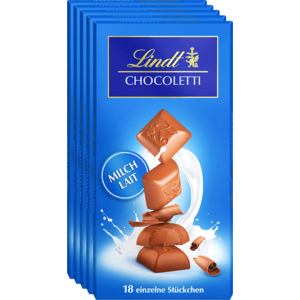 Lindt Chocoletti Milch, 5 x 100 g