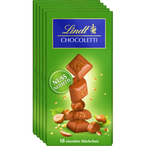 Lindt Chocoletti Nuss, 4 x 5 x 100 g