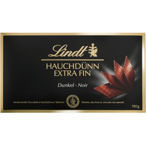 Lindt Hauchdünn noir, 180 g