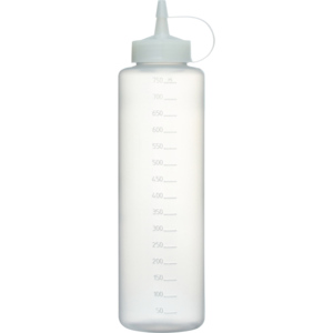Quetschflasche 750 ml mit Deckel, transparent