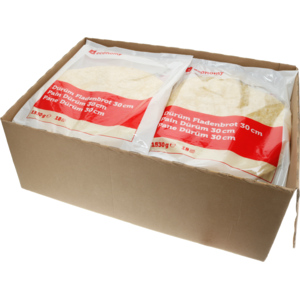 Economy Dürüm Fladenbrot, 18 Stück, 30 cm, 6 x 1,53 kg