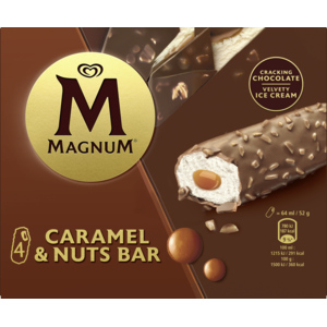 Magnum Caramel & Nuts Bar, 6 x 4 x 64 ml