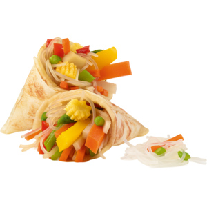 Salomon Food World mini Weizentortilla gefüllt, vegan, tiefgekühlt, 2 x 34 x 35 g