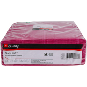 Quality Servietten Airlaid Soul, 40 x 40 cm, fuchsia, 50 St Quality Servietten Airlaid Soul, 40 x 40 cm, fuchsia, 50 St