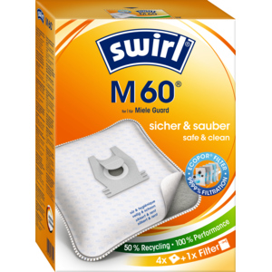 Swirl Staubbeutel Air Space EcoPor M 60, Pack zu 4 Stück Swirl Staubbeutel Air Space EcoPor M 60, Pack zu 4 Stück
