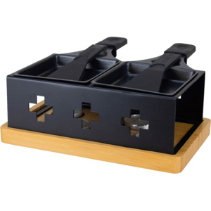 Raclettegerät mit Rechaudkerzen "Swiss Look", 2-er set, schwarz Raclettegerät mit Rechaudkerzen "Swiss Look", 2-er set, schwarz