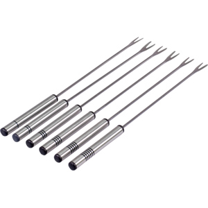 Fleischfondue-Gabeln Basic, Inox, Pack zu 6 Stück