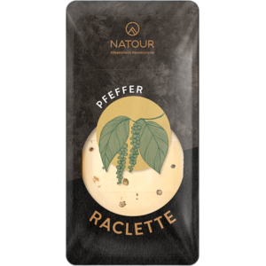 NATOUR Raclette, Pfeffer, Scheiben, 5 x 200 g