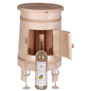 Schnaps-Hocker mit Williams-Brand 38% Vol., Flasche zu 70 cl