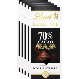 Lindt Excellence 70% Cacao, 5 x 100 g