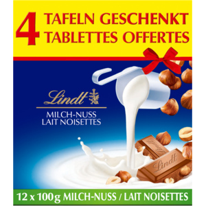 Lindt Milch/Nuss, 12 x 100 g