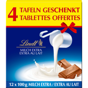 Lindt Milch extra, 12 x 100 g Lindt Milch extra, 12 x 100 g