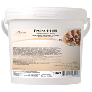 Carma Praline NH, Haselnusspaste 1:1 dunkel, Pralinefüllung, 6 kg