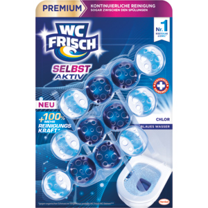 WC Frisch Selbst Aktiv Blauspüler Einhänger, Chlor, 3 x 50 g WC Frisch Selbst Aktiv Blauspüler Einhänger, Chlor, 3 x 50 g
