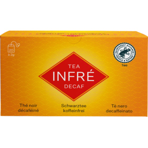 Infre Tee, entkoffeinierter Schwarztee, 20 x 2 g Infre Tee, entkoffeinierter Schwarztee, 20 x 2 g