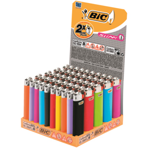 Bic Feuerzeug Slim, Opaque, J23, 50 St