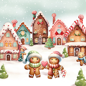 Atelier Servietten "Gingerbread Land" 33 x 33 cm, Pack zu 20 Stück Atelier Servietten "Gingerbread Land" 33 x 33 cm, Pack zu 20 Stück