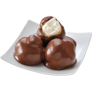 Dolceria Alba Profiteroles au cacao en plateau, 38 cm x 25 cm x 6 cm, surgelées, 1,2 kg