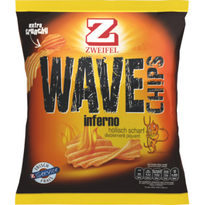 Zweifel Wave Chips Inferno, 8 x 120 g