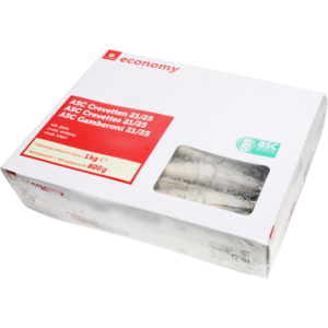 Economy ASC Crevetten, ganz, 21/25, tiefgekühlt, 1 kg