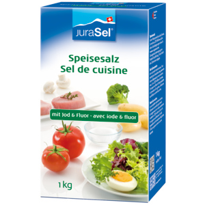 JuraSel Speisesalz grün, mit Jod und Fluor, 1 kg JuraSel Speisesalz grün, mit Jod und Fluor, 1 kg