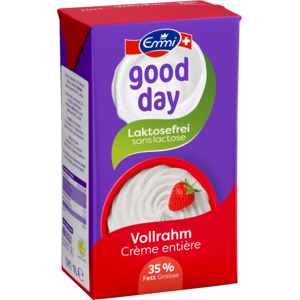 Emmi good day Vollrahm 35%, laktosefrei, UHT, 1 l Emmi good day Vollrahm 35%, laktosefrei, UHT, 1 l