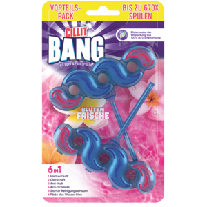Cillit Bang 6in1 WC-Farbspüler, Blütenfrische, 2 x 35 g Cillit Bang 6in1 WC-Farbspüler, Blütenfrische, 2 x 35 g