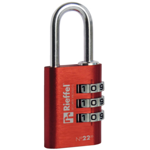 Robert Rieffel Zahlenschloss Alu rot Robert Rieffel Zahlenschloss Alu rot