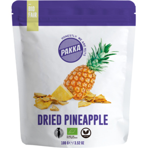 Pakka Ananas getrocknet, 12 x 100 g