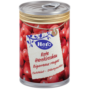 Hero Herzkirschen ohne Stein rot, 6 x 425 g Hero Herzkirschen ohne Stein rot, 6 x 425 g