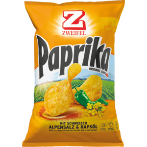 Zweifel Chips Paprika, 10 x 90 g Zweifel Chips Paprika, 10 x 90 g