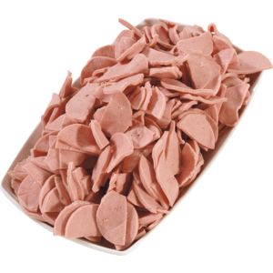 Bell Salatwurst, längs halbiert, geschnitten, ca. 1 kg Bell Salatwurst, längs halbiert, geschnitten, ca. 1 kg