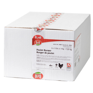 Poulet Burger tiefgekühlt, 10 x 140 g